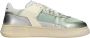 RUN OF Metallic Leren Sneakers Green Dames - Thumbnail 1