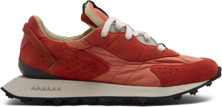 RUN OF Koraal Splitleren Sneakers Orange Dames