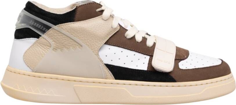 RUN OF Multicolor Leren Sneakers Brown Heren