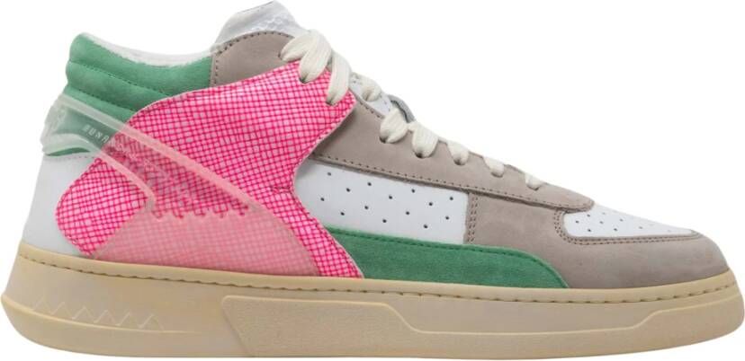 RUN OF Multicolor Leren Sneakers Made in Italy Multicolor Dames