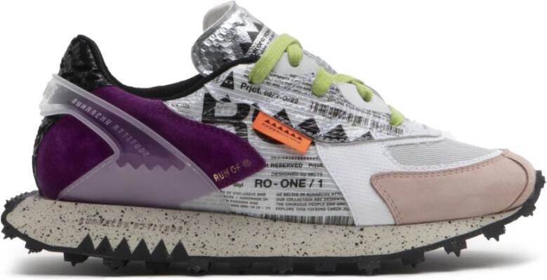 RUN OF Multicolor Leren Sneakers Memory Gel Multicolor Dames