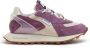 RUN OF Roze Leren Sneaker met Witte Zolen Purple Dames - Thumbnail 1