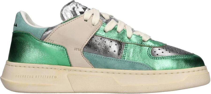 RUN OF Low Metal Sneakers