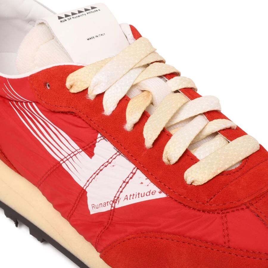 RUN OF Low-top Sneakers van suède en nylon - Foto 2