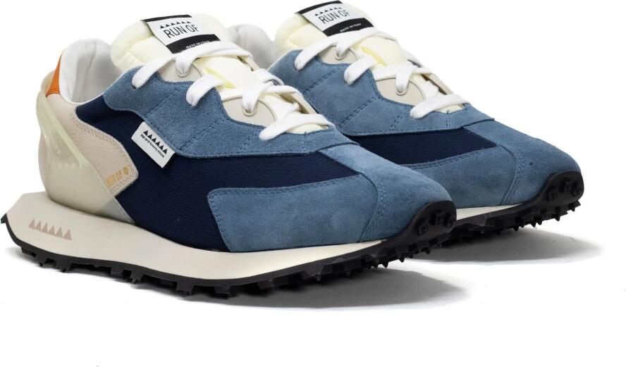 RUN OF Blauw Oranje Sneakers Blue Heren
