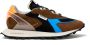 RUN OF Bruine Sneakers met Oranje Details Multicolor Heren - Thumbnail 1