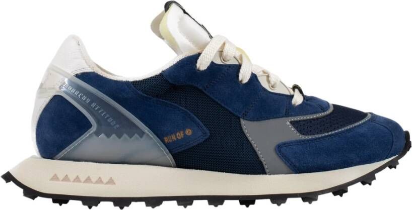 RUN OF Luxe Sport Sneakers Blue Heren