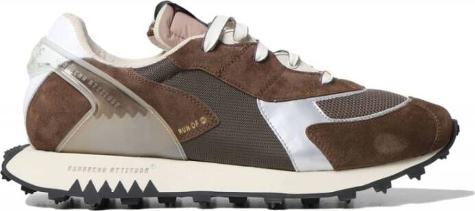 RUN OF Bruine Suède Sneakers Wong Brown Heren - Foto 3