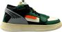RUN OF Vintage Stijl Leren Sneakers Green Heren - Thumbnail 5