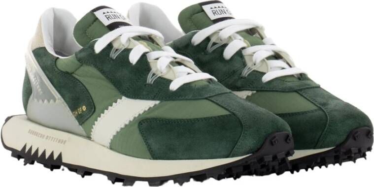 RUN OF Groene Sneakers met Streep Green Heren