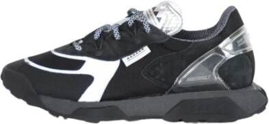 RUN OF Sneakers k2 Ripstop Leer Black Heren