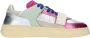 RUN OF Morris Sneaker in roze blauw en zilver leer Pink Dames - Thumbnail 1