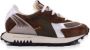 RUN OF Sportieve Lage Top Suède Sneakers Brown Heren - Thumbnail 1