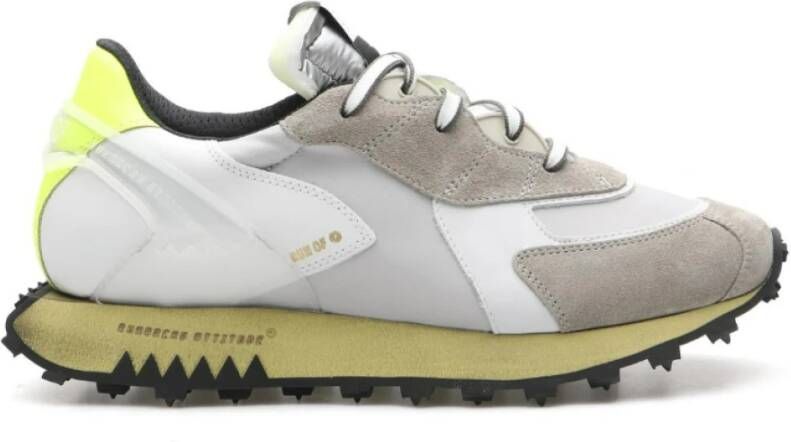 RUN OF Ambush Sneaker in Grijs Nylon met Suede Inzetstukken Multicolor Heren