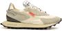 RUN OF Sportieve Chique Sneakers met Lichtgrijs Suède en Zilveren Leren Hak Multicolor Heren - Thumbnail 7