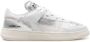 RUN OF Zilveren en witte metallic leren sneakers Multicolor Dames - Thumbnail 9