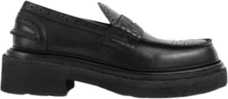 Sacai Zwarte leren Wingtip Loafer Black Dames