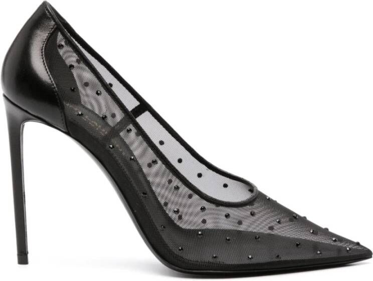 Saint Laurent Anja Kristalversierde Pumps Black Dames