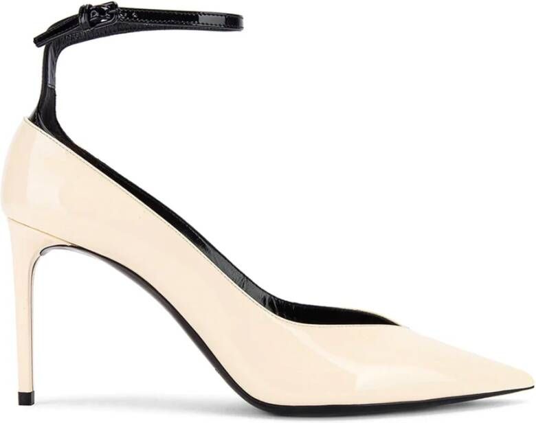 Saint Laurent Beige Patent Leren Pumps Ss22 Beige Dames