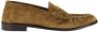Saint Laurent Blokhak Suède Loafers met Logo Brown Heren - Thumbnail 1