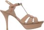 Saint Laurent Blush Pink Platform Sandal Heels - Thumbnail 1