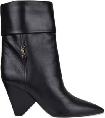 Saint Laurent Niki enkellaarzen met hak Black Dames