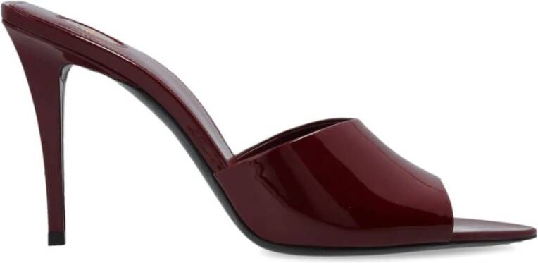 Saint Laurent Bordeaux Sandalen Stiletto Hak Open Teen