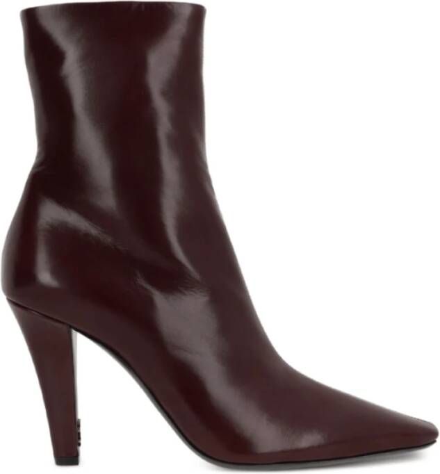 Saint Laurent Bourgogne Stiletto Enkellaarsjes