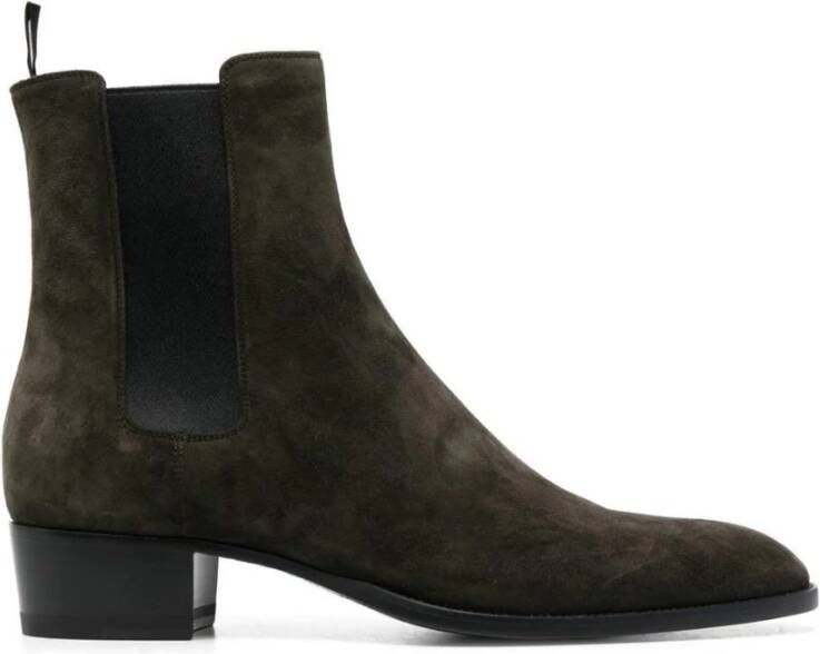 Saint Laurent Bruine Chelsea Boots voor Heren Bruin Heren