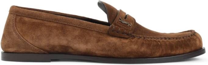 Saint Laurent Bruine Loafer Schoenen voor Mannen