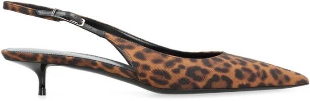 Saint Laurent Bruine Slingback Pumps Elegante Stijl Brown Dames