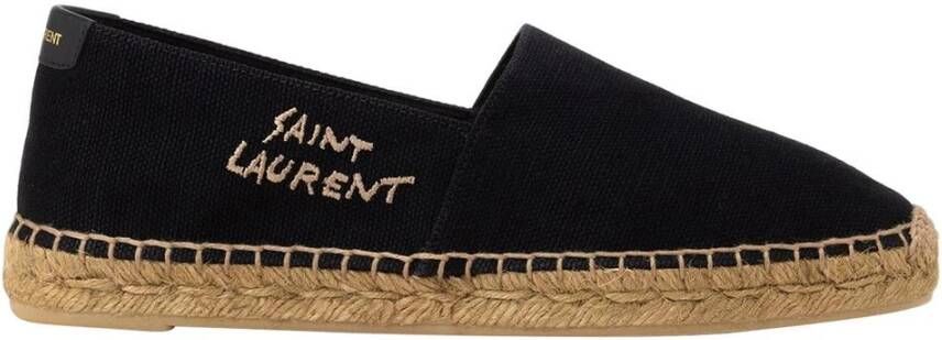Saint Laurent Canvas Espadrille Slip-On Schoenen met Jute Zool