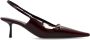 Saint Laurent Leren Slingback Pumps met Lakdetail Brown Dames - Thumbnail 1