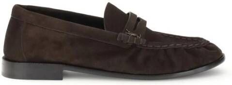 Saint Laurent Cassandre Loafers Gouden Metalen Decoratie