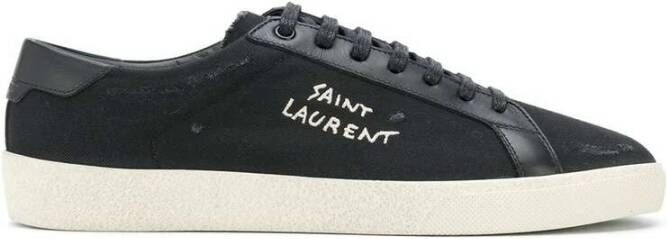 Saint Laurent Court Classic Sl 06 Embroidered Sportschoenen Black Heren