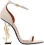 Saint Laurent Sneakers met Beige Hak Regular Fit Geschikt voor Warm Weer 100% Leer Beige Dames - Thumbnail 1