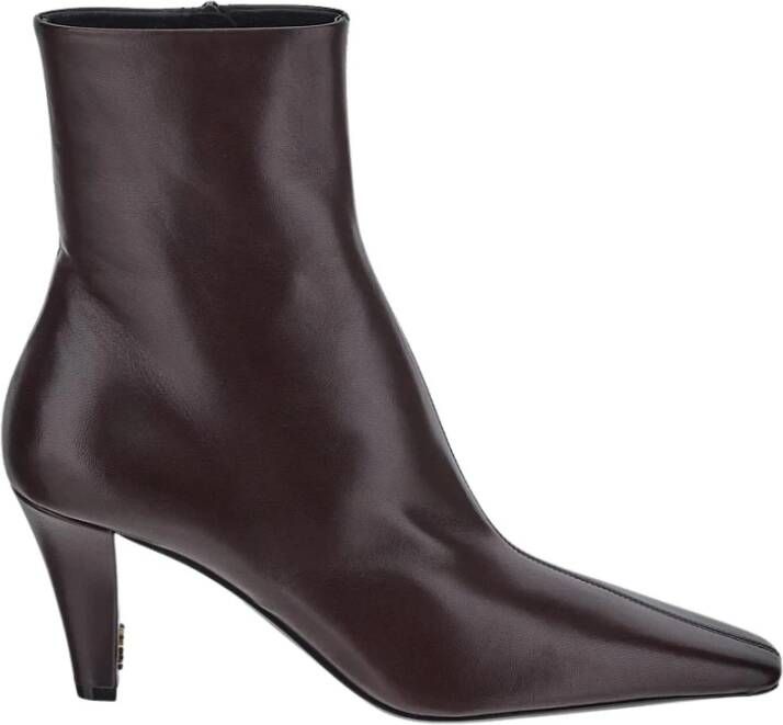 Saint Laurent Dameslaarzen Stijlvolle Schoenencollectie Brown Dames