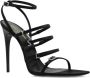 Saint Laurent Elegante kristallen sandalen met multi-gespen - Thumbnail 1
