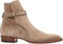 Saint Laurent Leren Jodhpur laarzen met gespsluiting Beige Dames - Thumbnail 1