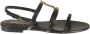 Saint Laurent Zwarte Leren Sandalen met Verstelbare Band Black Dames - Thumbnail 1
