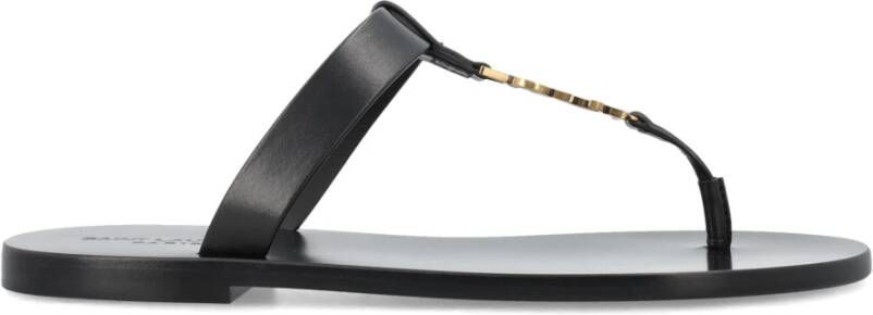 Saint Laurent Flip Flops Black Heren