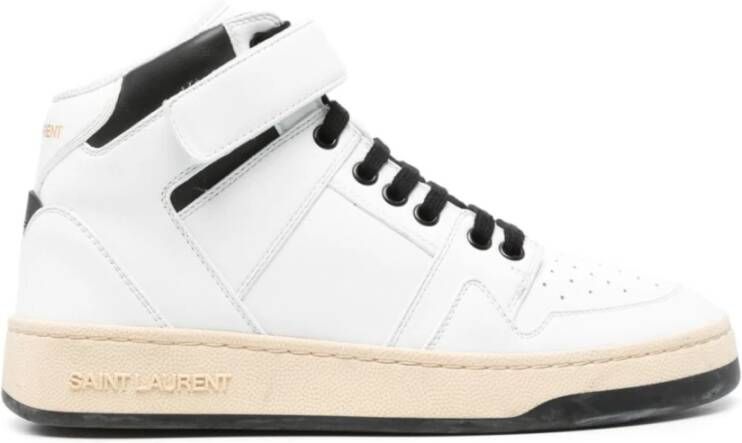 Saint Laurent Gestreepte Sneakers met Logodetail
