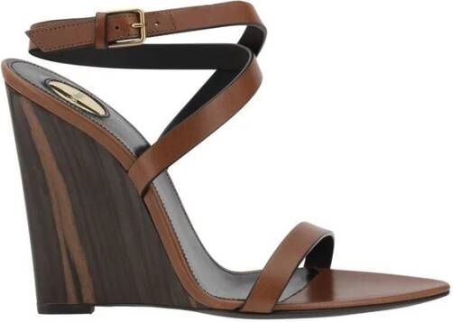 Saint Laurent Gippy Leren Sandalen