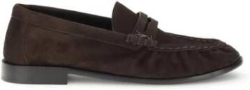 Saint Laurent Gouden Metalen Leren Loafers