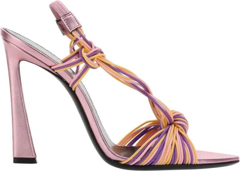 Saint Laurent Hoge hak sandalen met plastic detail Roze Dames