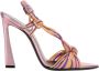 Saint Laurent Hoge hak sandalen met plastic detail Roze Dames - Thumbnail 1