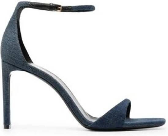 Saint Laurent Hoge hak sandalen voor vrouwen Blauw Dames