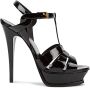 Saint Laurent Hoge hakken leren sandalen Zwart Dames - Thumbnail 1