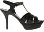 Saint Laurent Zwarte sandalen met bandjes en verstelbaar enkelbandje - Thumbnail 1