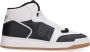 Saint Laurent Hoge leren sneakers met geperforeerde details - Thumbnail 1